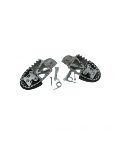 Paire cale pieds inox + protection...
