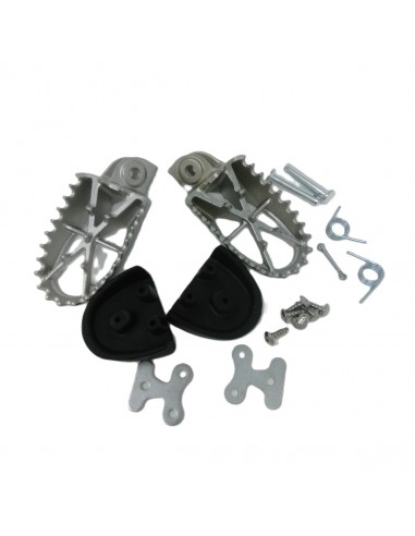 Paire cale pieds inox + protection...