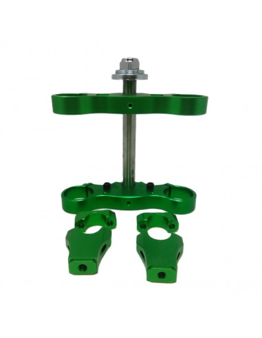 Tés et Pontets CNC vert pour guidon...