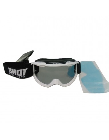 Masque cross Shot Blanc / Noir Glossy