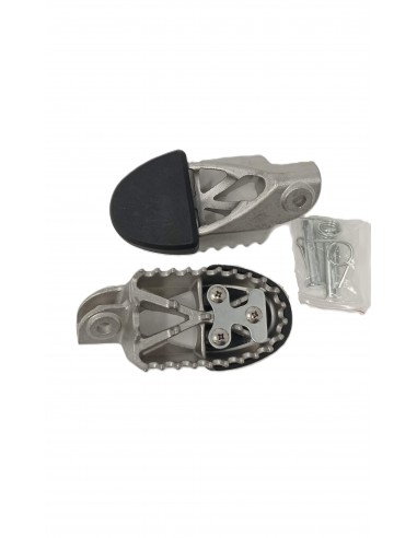 Paire cale pieds inox + protection...