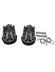 Paire cale pieds inox +...