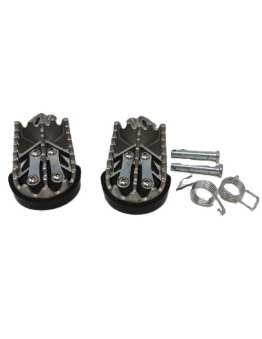 Paire cale pieds inox + protection...