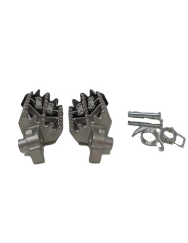 Paire cale pieds inox + protection...