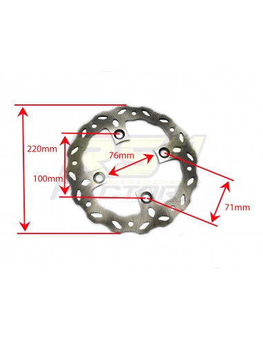 Disque de frein avant 220mm modèle wave